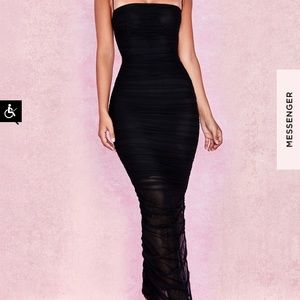 House of CB ‘Fornarina’ Organza Mesh Maxi Dress